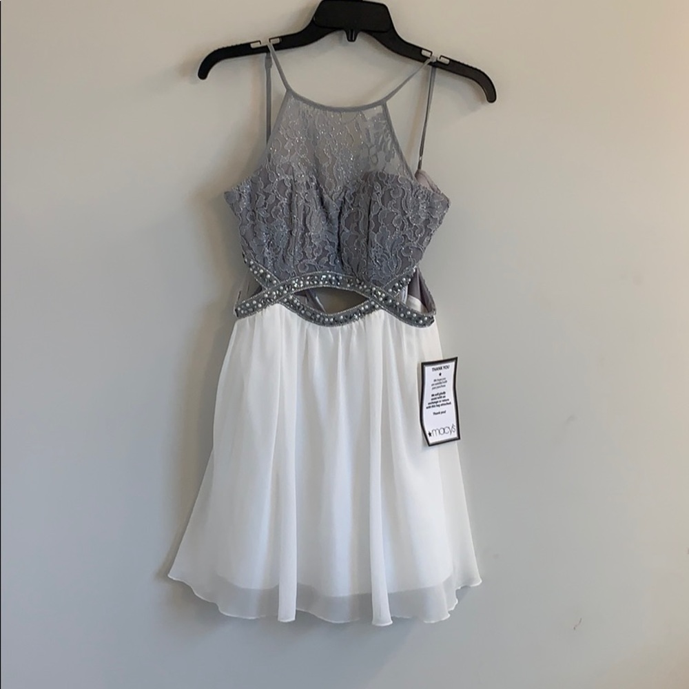White/silver dress